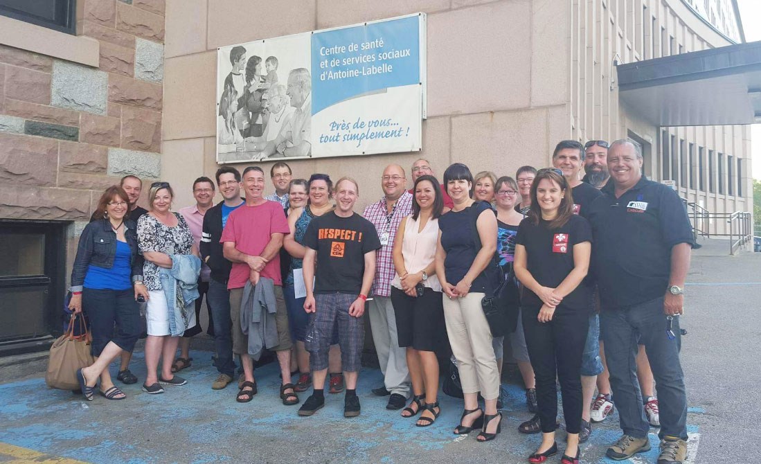 Les représentants syndicaux présents lors de la séance du 15 juin 2016