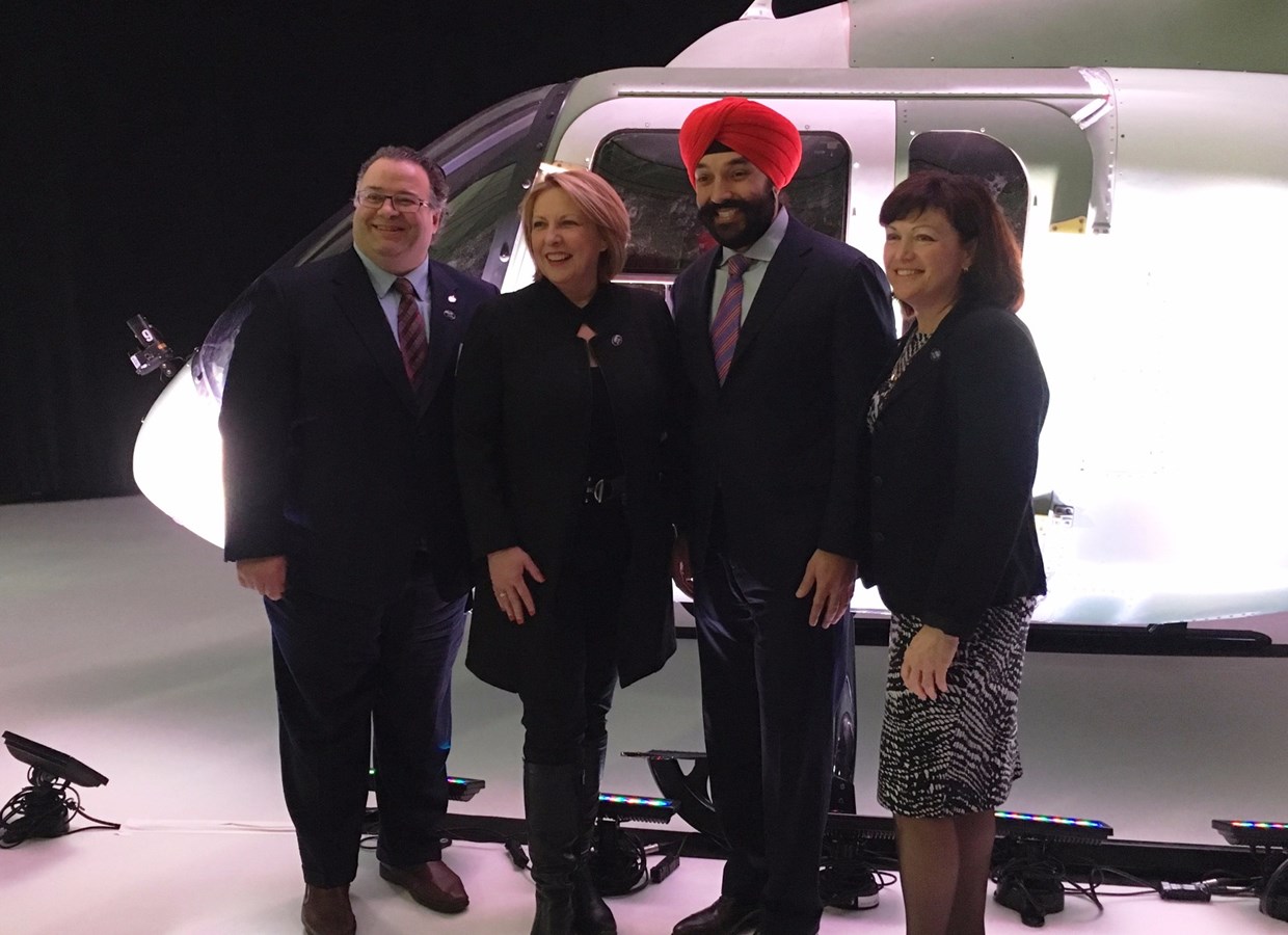 Les députés fédéraux Linda Lapointe et Ramez Ayoub fiers de la mise en production d’un nouveau modèle de Bell Helicopter à Mirabel