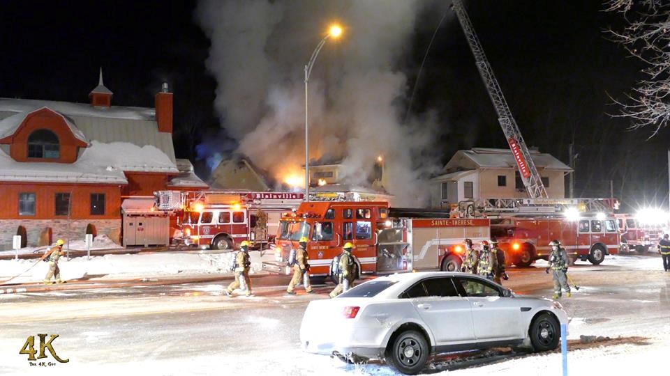 EN VIDÉO : Les flammes ravagent le spa Le Finlandais