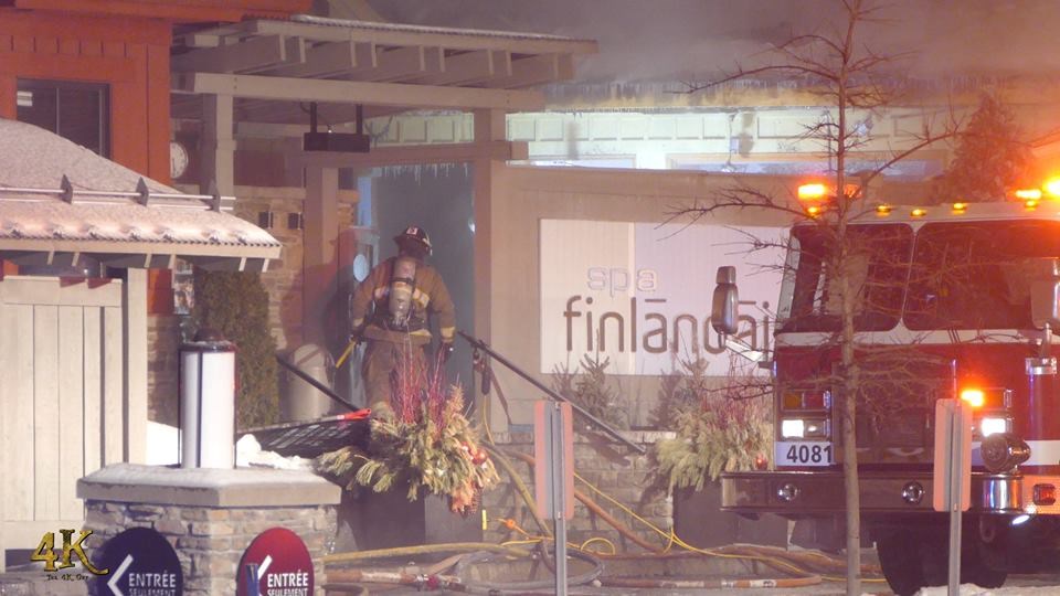 EN VIDÉO : Les flammes ravagent le spa Le Finlandais