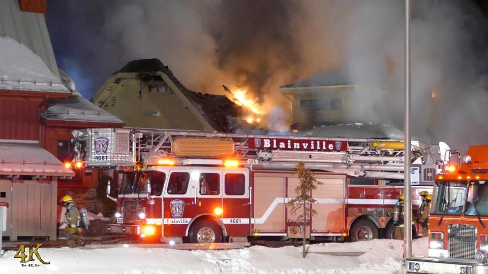 EN VIDÉO : Les flammes ravagent le spa Le Finlandais