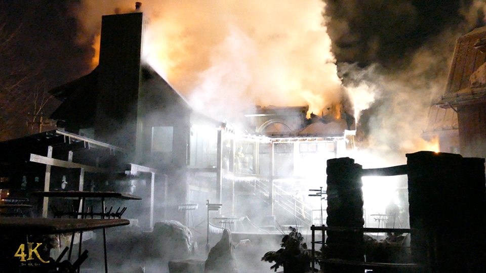 EN VIDÉO : Les flammes ravagent le spa Le Finlandais