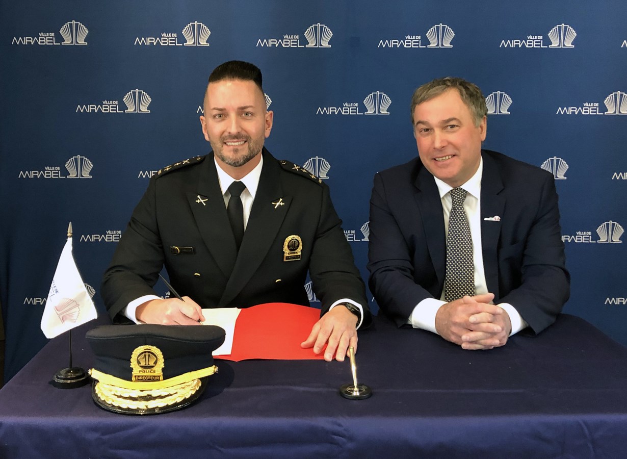 Nicolas Arbour a été officiellement nommé à la tête sur service de police de Mirabel.