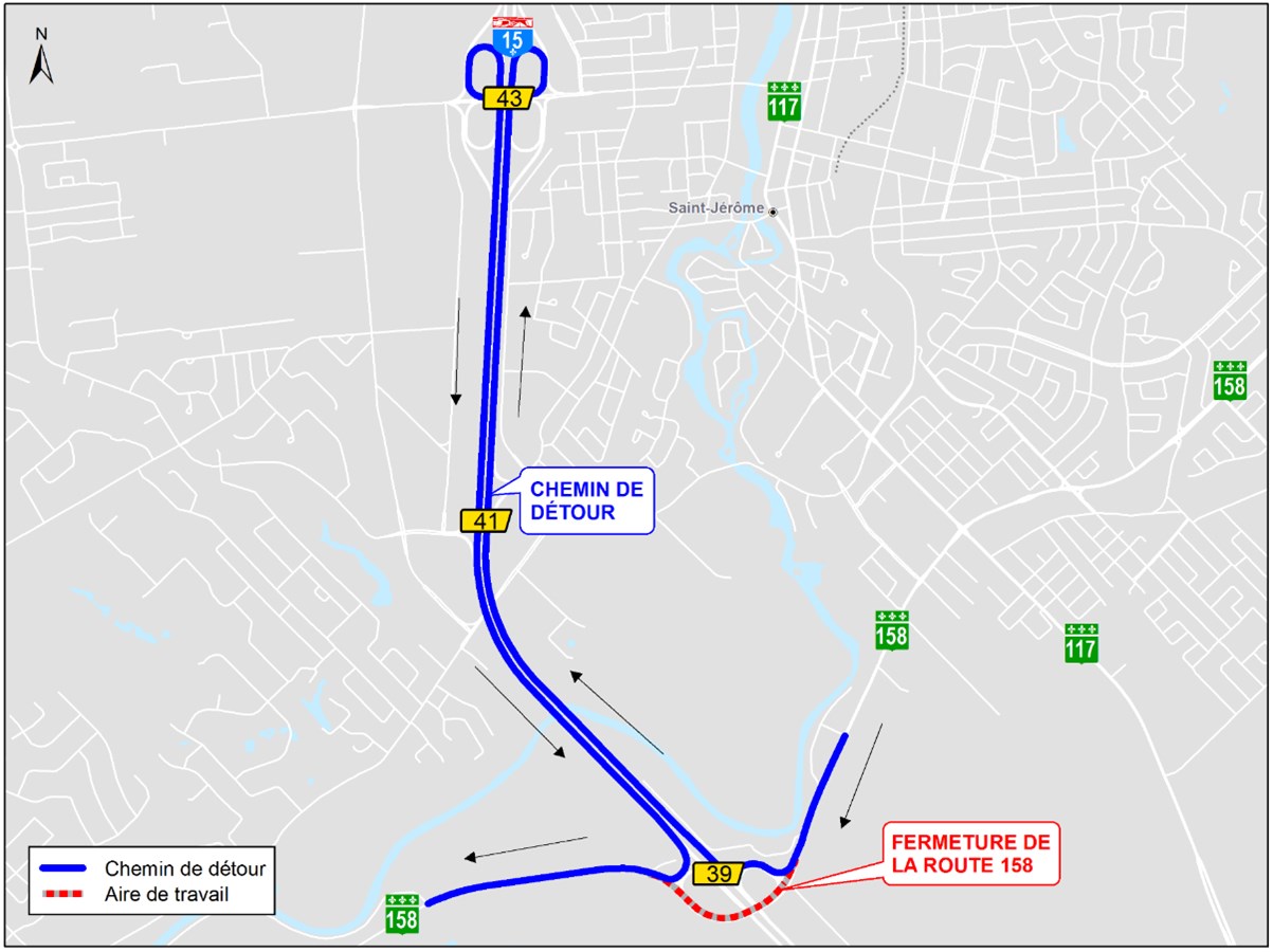 Travaux d’asphaltage et de remplacement de ponceaux sur la route 158