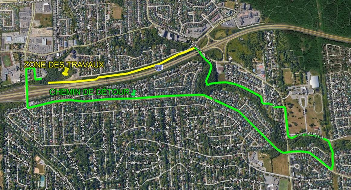 Reconstruction de la piste cyclable à Rosemère: un détour est à prévoir