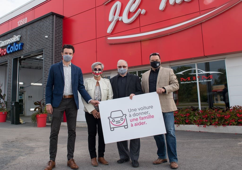 Les trois générations de la famille Thérien, de gauche à droite: Guillaume Thérien, Claudette Thérien, Jean-Claude Thérien et Éric Thérien.