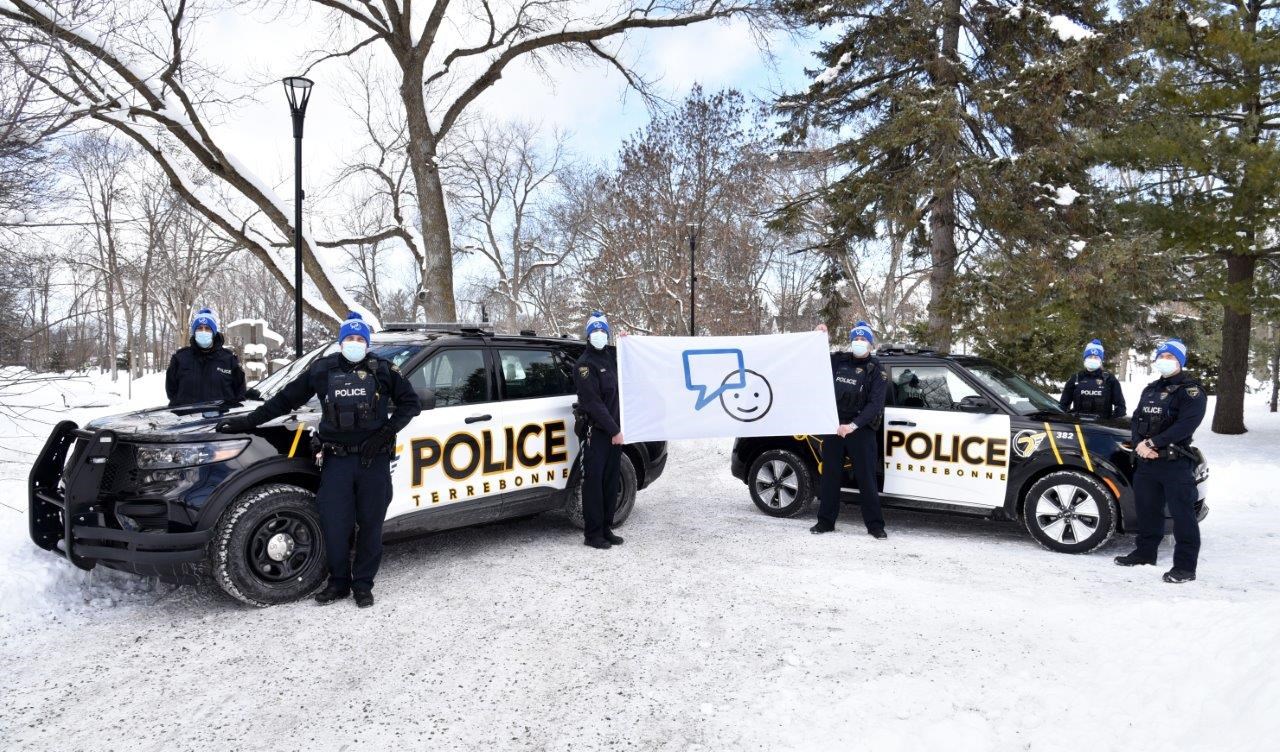 Le Service de police de intermunicipal se joint au mouvement « Bell cause pour la cause »