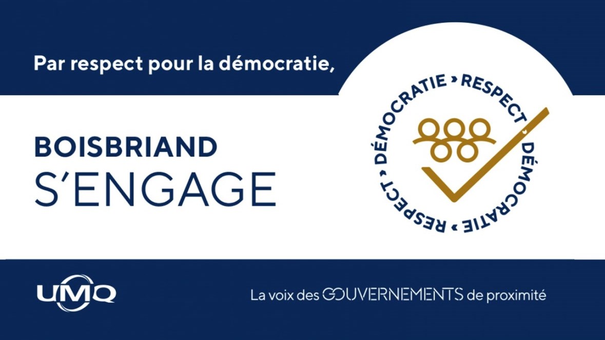 La Ville de Boisbriand adhère à la récente campagne de l’UMQ