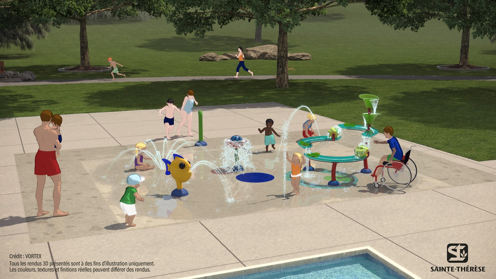 De nouveaux jeux d’eau à la pataugeoire au parc Richelieu pour l’été 2022