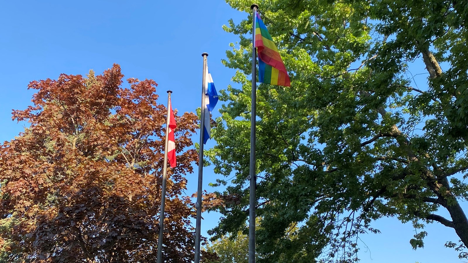 Le drapeau arc en-ciel de la Ville de Sainte-Thérèse