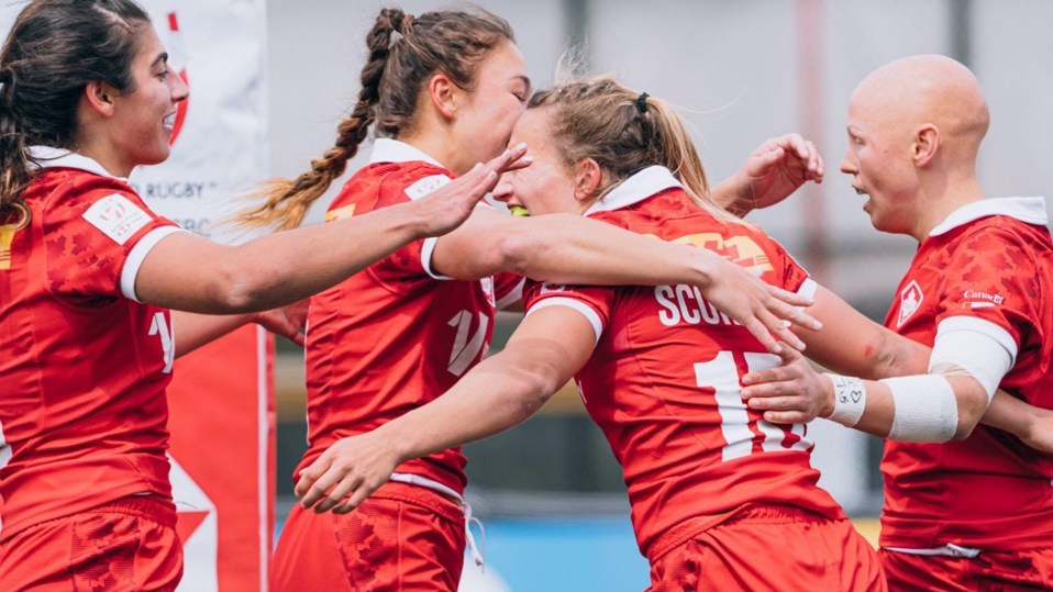 Bianca Farella et ses coéquipières de l'équipe canadienne