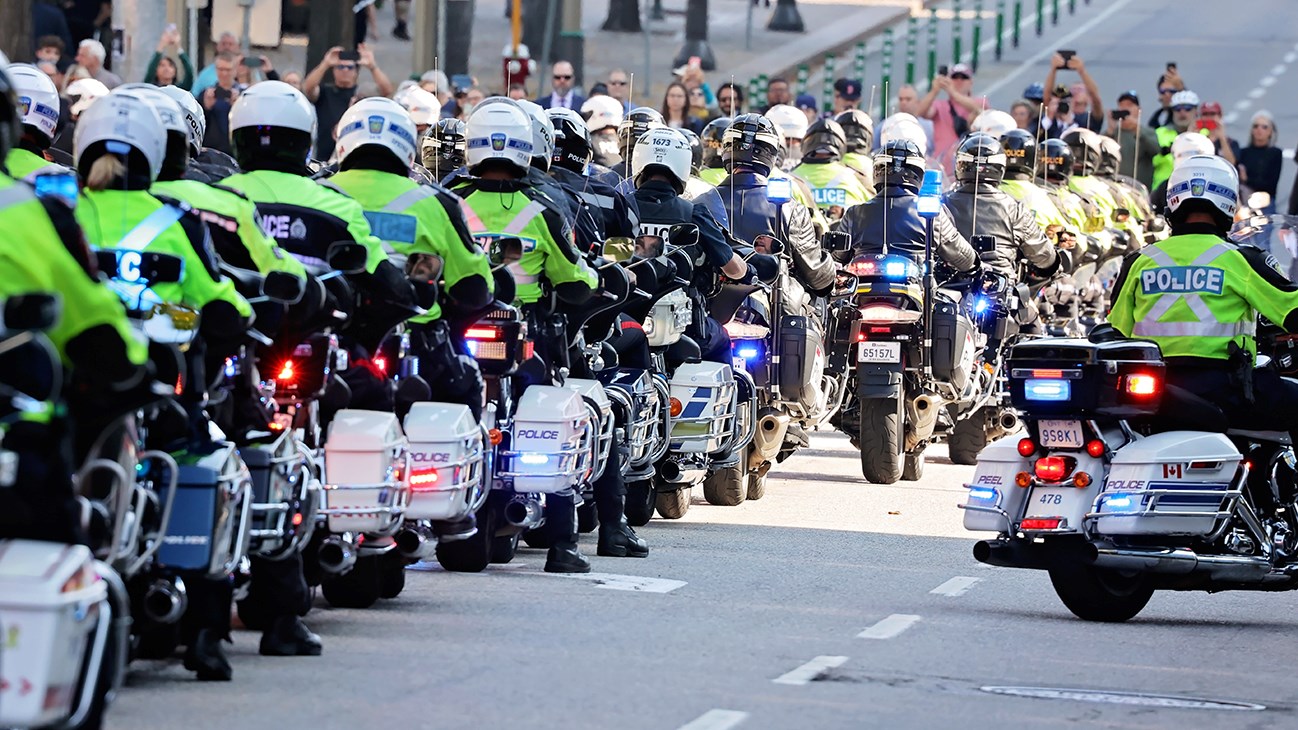 Des policiers du Québec rendent hommage à leurs collègues disparus