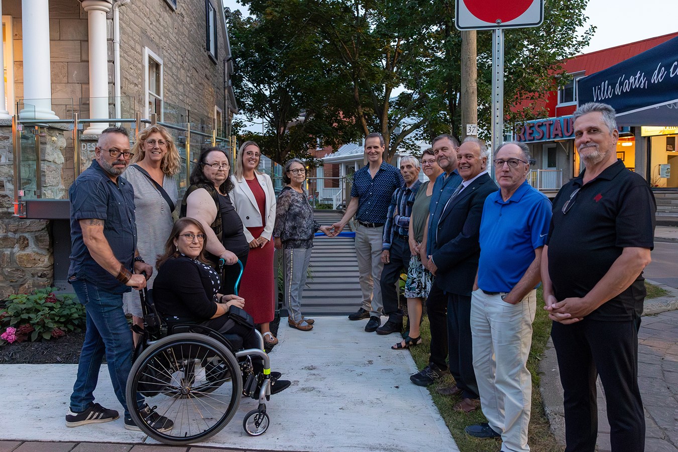 Inauguration de la rampe Paul-Desjardins de la Maison Lachaîne
