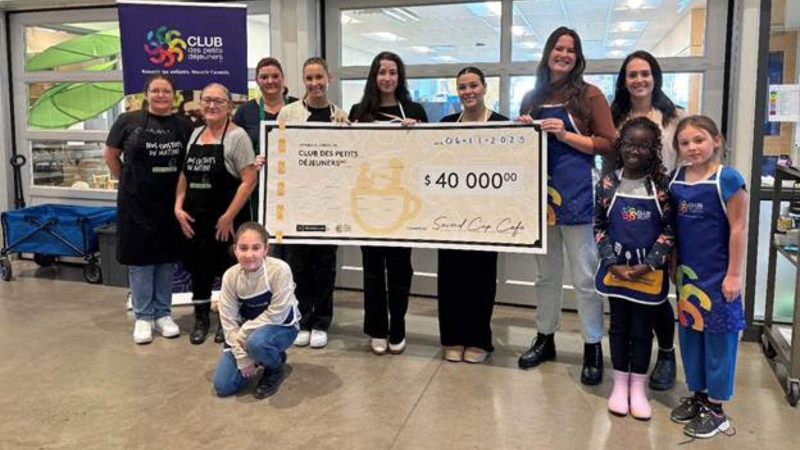 Second Cup Café a fait don de 40 000$ pour l'organisme du Club des petits déjeuners.