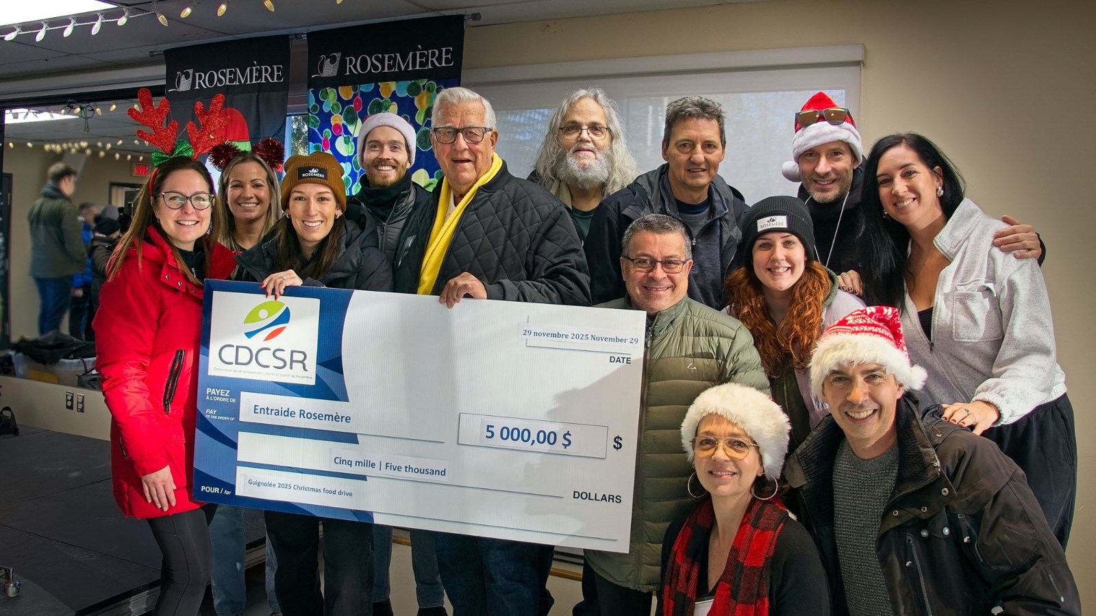 La Corporation de développement culturel et sportif de Rosemère a contribué à cette belle réussite en versant 5 000 $. 