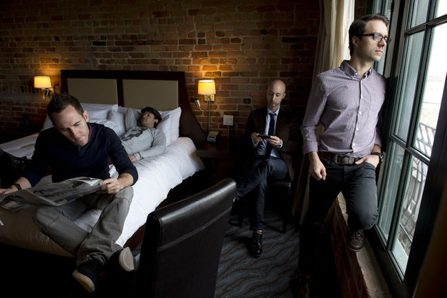 <p>Photo du groupe Simple Plan à l'Hôtel Nelligan à Montréal, le mardi 6 novembre 2012. </p><p>SÉBASTIEN ST-JEAN/AGENCE QMI