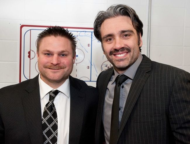 L’entraîneur-chef et de le directeur-gérant de l’Armada de Blainville-Boisbriand, Jean-François Houle et Joël Bouchard. 