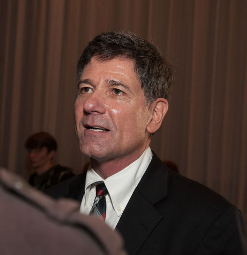 Le chef du Nouveau parti des Lavallois (NPL), Guy Landry, lors du débat des chefs du 23 octobre 2013.