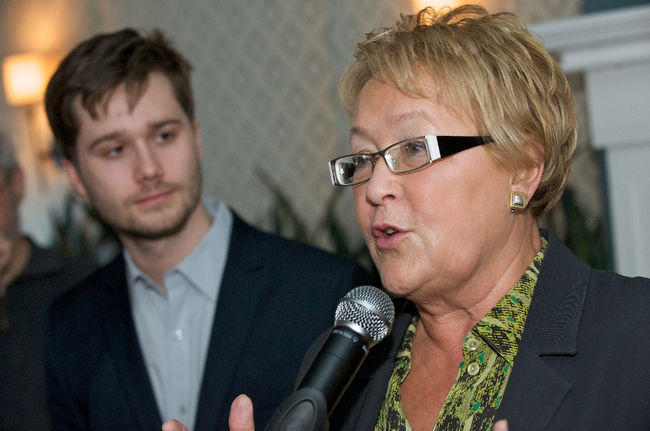 La première ministre du Québec Pauline Marois était de passage lundi, en début de soirée, à Laval pour une activité de financement du Parti québécois de Laval-des-Rapides.