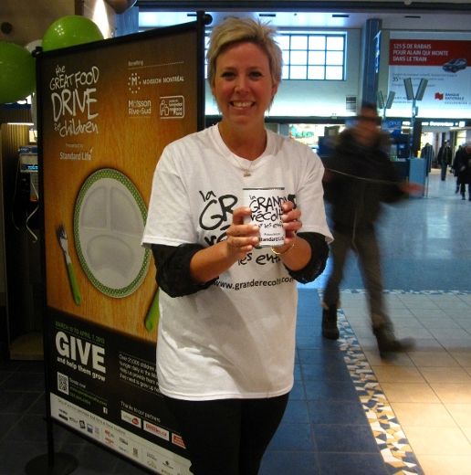 Pour venir en aide aux 21 000 bambins de la grande région de Montréal qui souffrent chaque jour de la faim, la Grande récolte pour les enfants 2013 souhaite amasser 80 000 $. La marraine de l'évènement, Ève-Marie Lortie.