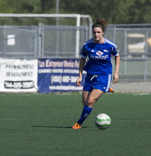 Les Comètes sont championnes de la conférence Centrale et seront les hôtes de la finale de conférence le samedi 20 juillet. Sur la photo, Christina Julien, auteure de deux buts samedi.