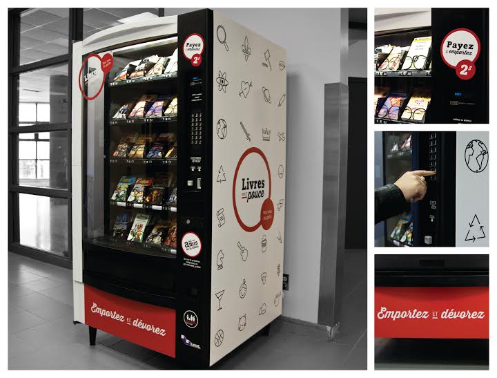 Une première machine distributrice de livres au Pavillon du bois Papineau