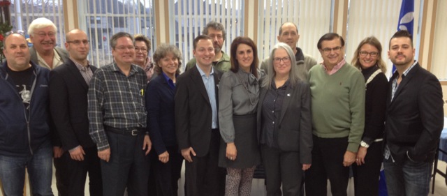 (De gauche à droite) Pascal Debien, Marcel Boucher, Dominic Cossette, Gilbert Lalonde, Ginette Dagenais, Micheline Boucher-Granger, Mathieu Traversy, Alain Boucher, Djemila Benhabib, Sylvie Lalonde, Benoit Fauteux, Robert Carrier, Diane Pagé et Jean-François Payette.