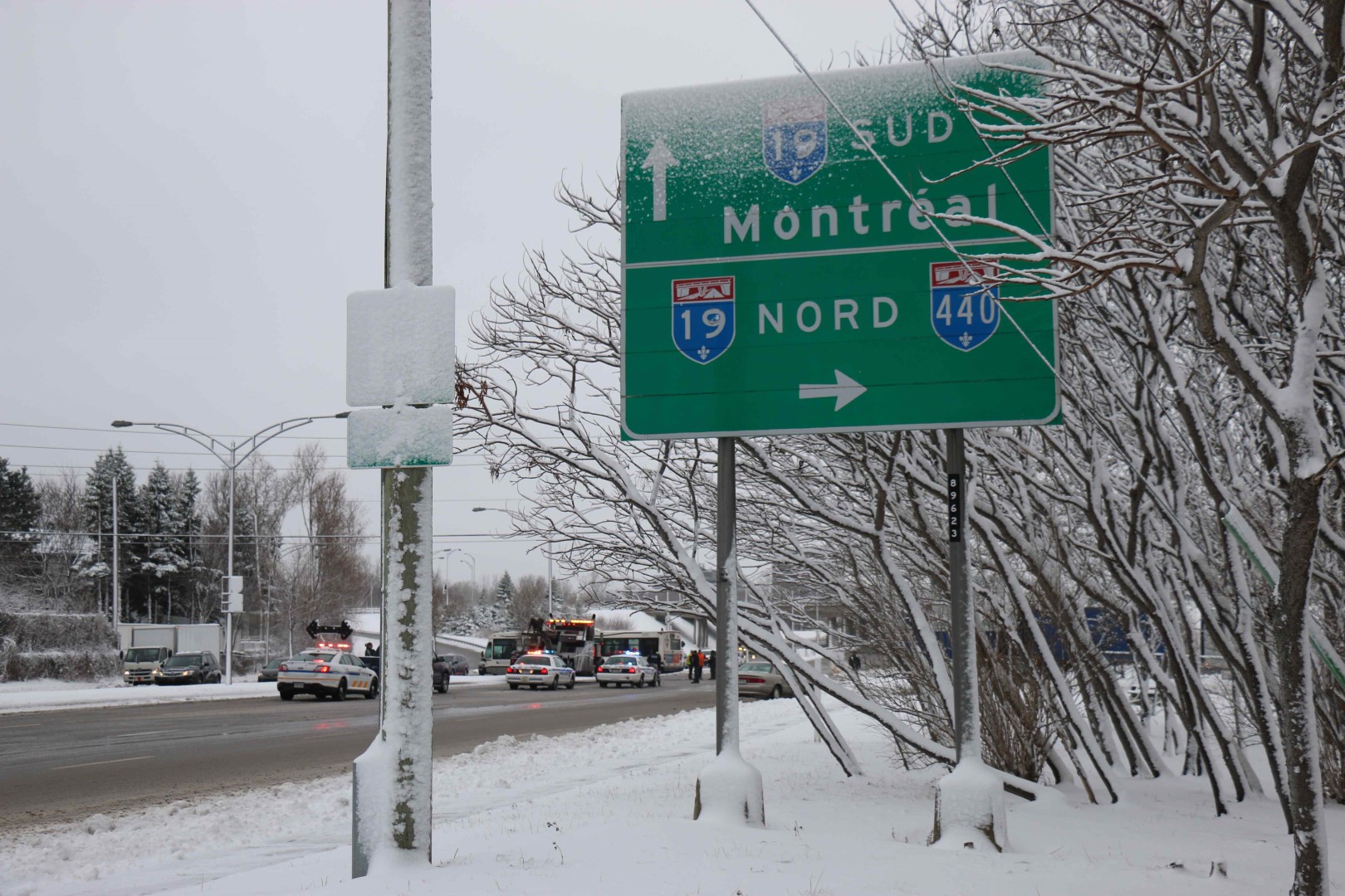 Collision entre un autobus de la STL et un poids lourd