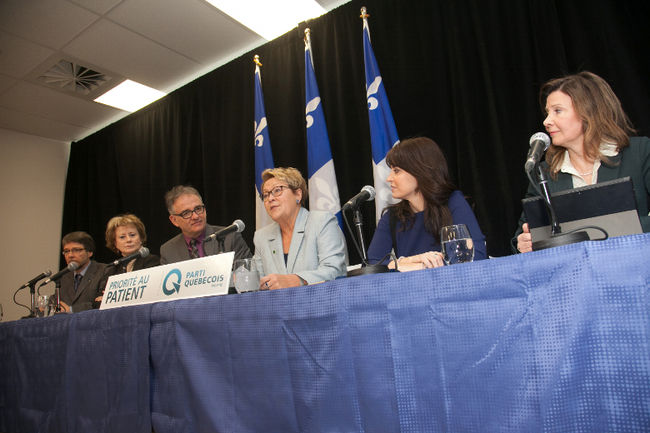 Les mesures santé du PQ ont été dévoilées, lundi matin, à la Cité-de-la-Santé de Laval.