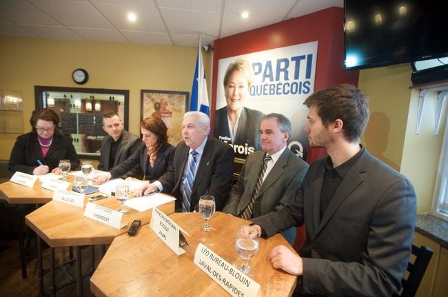 Les candidats péquistes de Laval ont parlé, vendredi, d'identité, de santé et de soins aux aînés. 