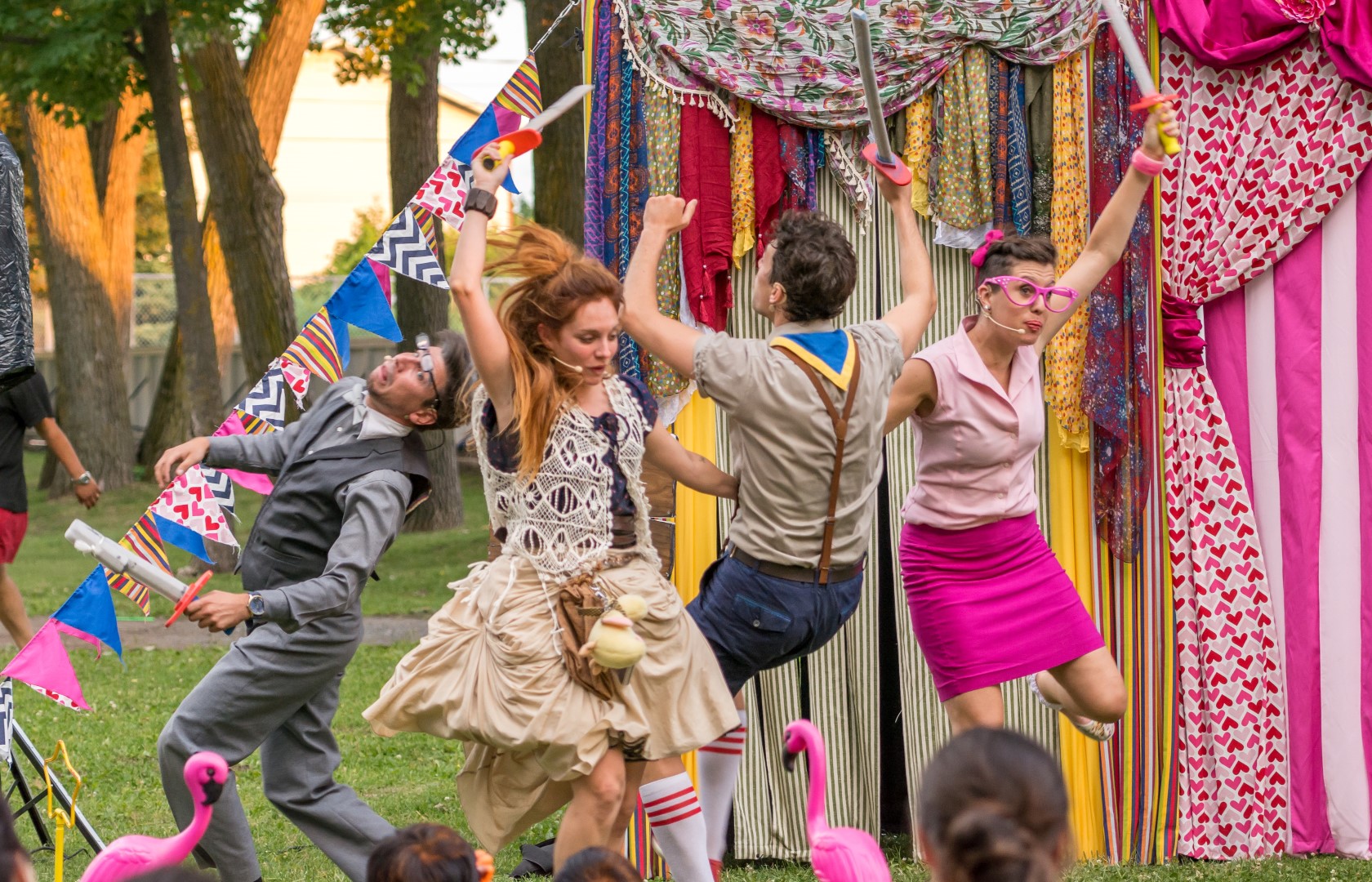 Représentation du spectacle Le Village à 3 portes