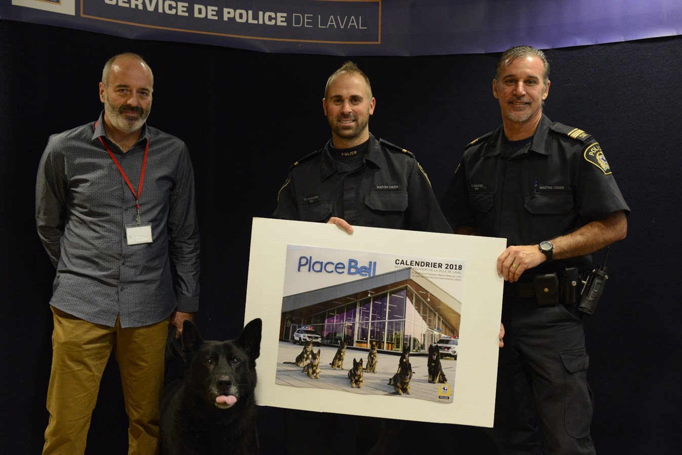 Le calendrier 2018 des maitres-chiens est arrivé!