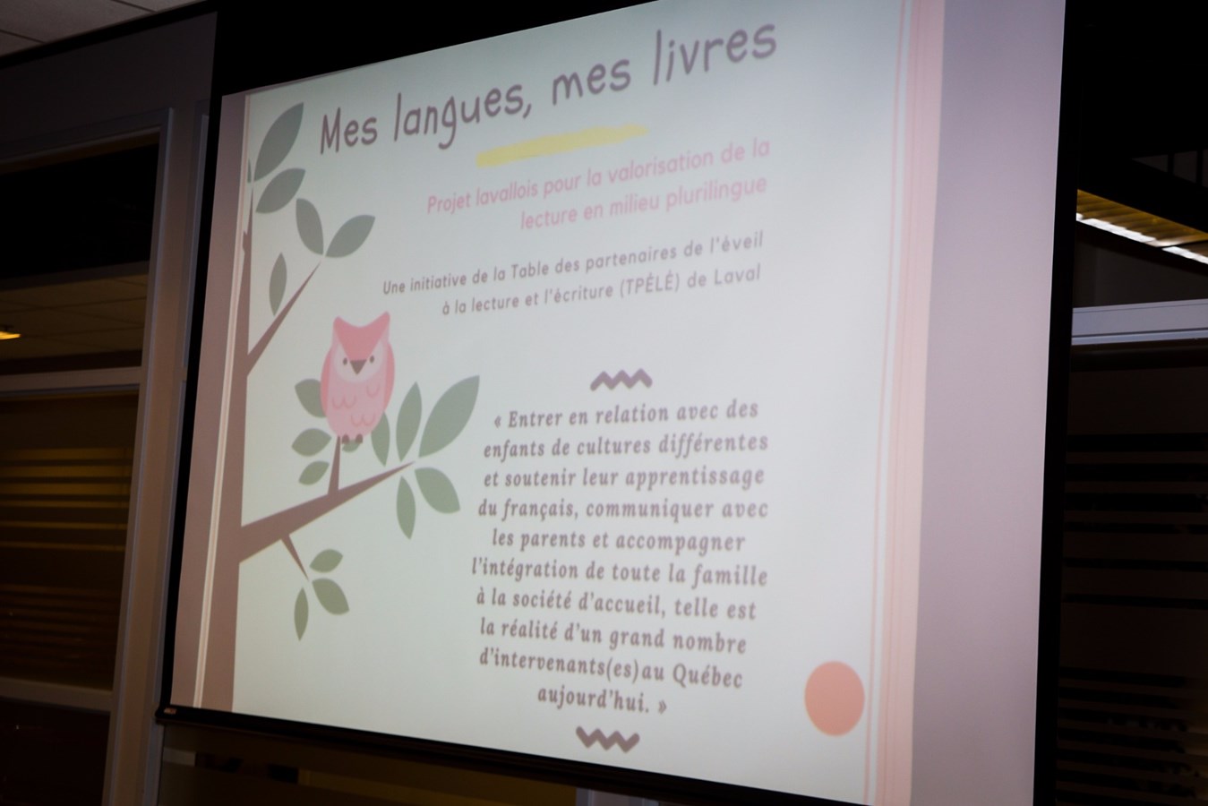 Lancement du projet Mes langues, mes livres