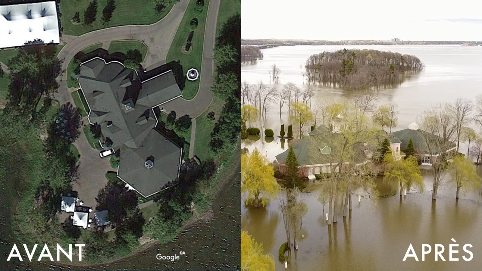 AVANT ET APRÈS inondations 2017