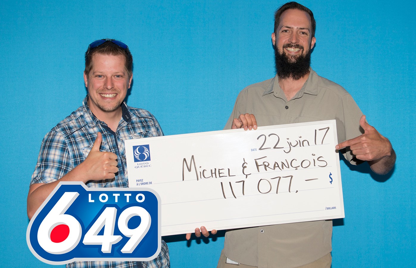 Une jolie somme pour deux collègues des Laurentides et de Laval grâce au Lotto 6/49!