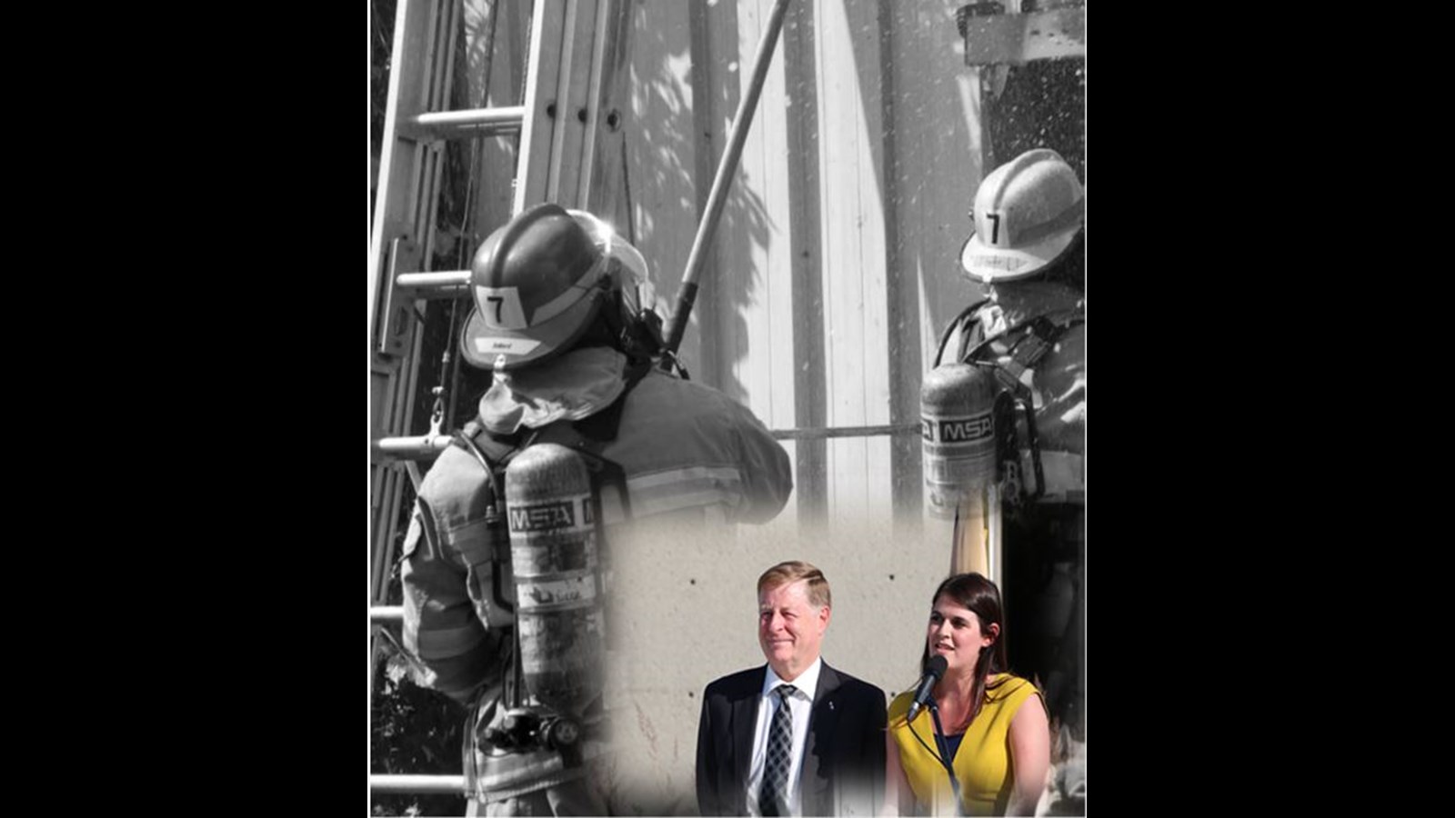 M. Marc Demers, maire de Laval accompagné de Mme Sandra Desmeules, membre du comité exécutif et conseillère du district de Concorde-Bois-de-Boulogne.