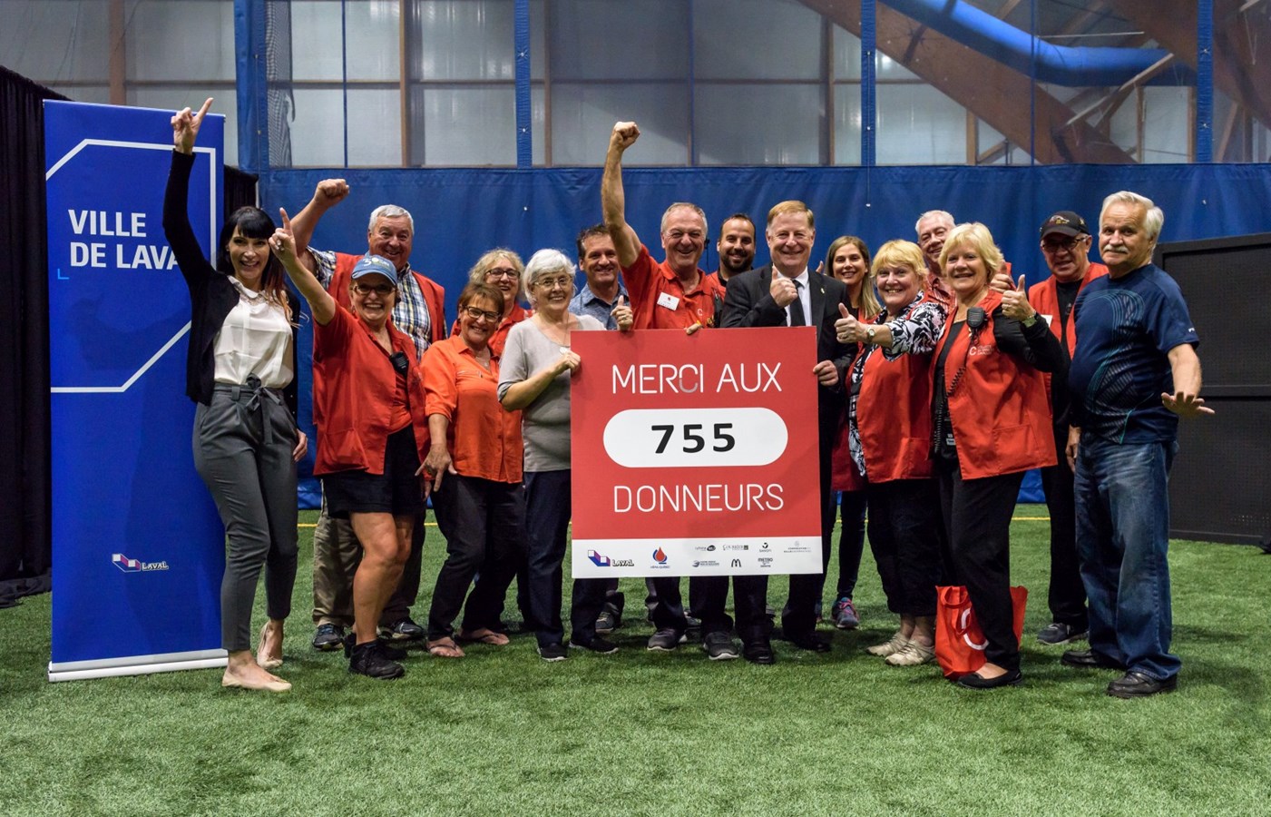 755 donneurs ont contribué au succès de la 44e édition de la collecte de sang des Lavallois