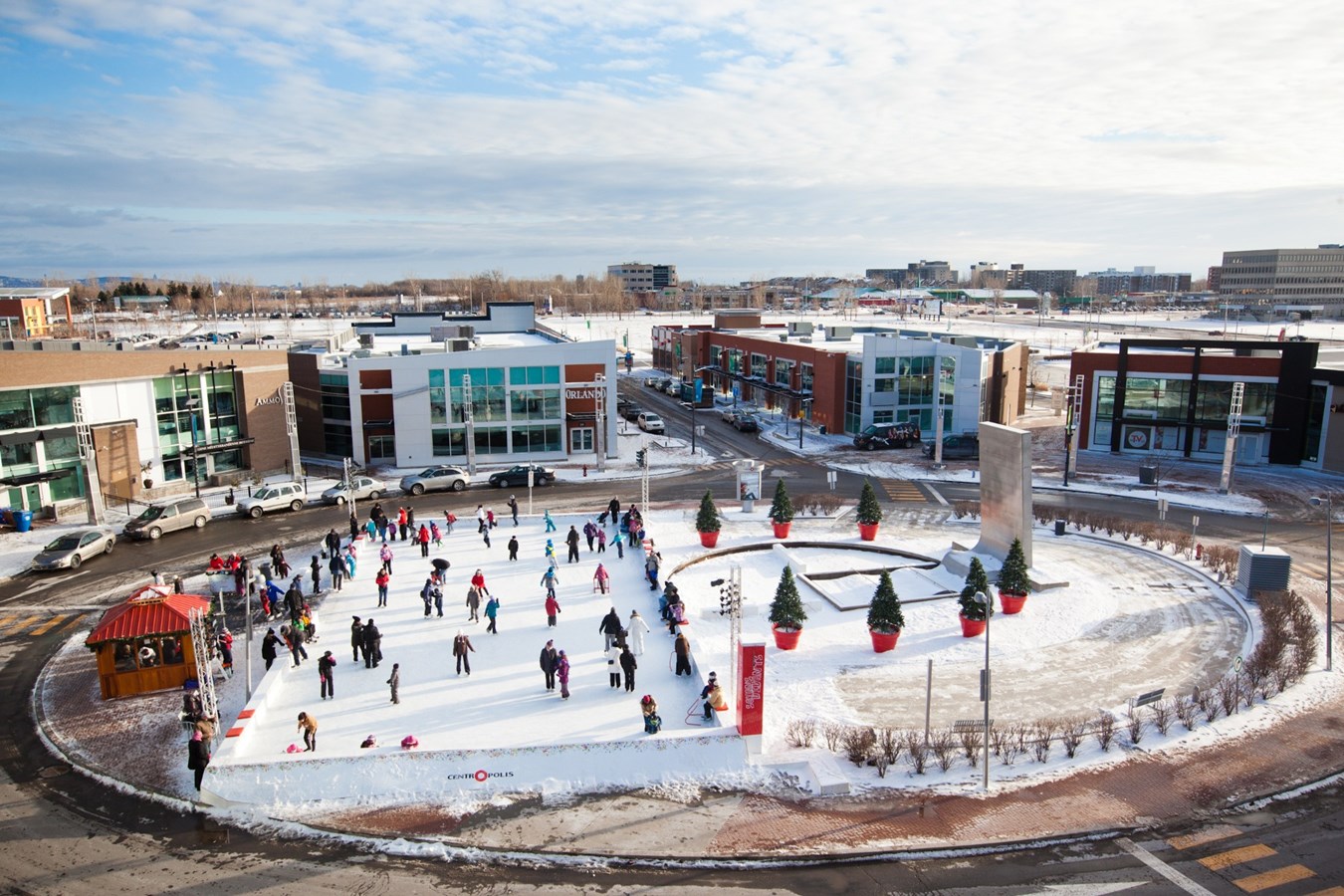Lancement de la patinoire Centropolis avec le Rocket