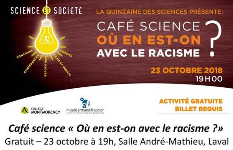 Café science « Où en est-on avec le racisme ?»