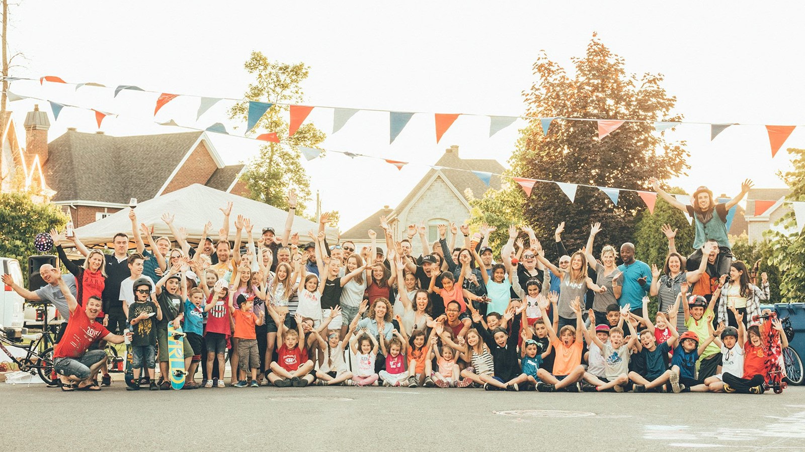 Photographie de la Fête des voisins à La Prairie, 2018.