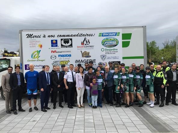 Au profit de l’Opération Enfant Soleil : Tour cycliste des policiers de Laval