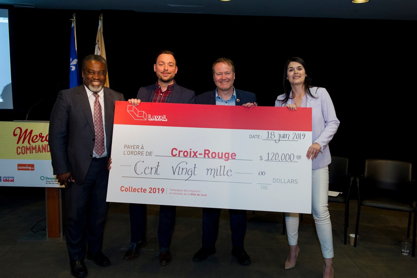 La Ville de Laval remet 120 000 $ à la Croix-Rouge