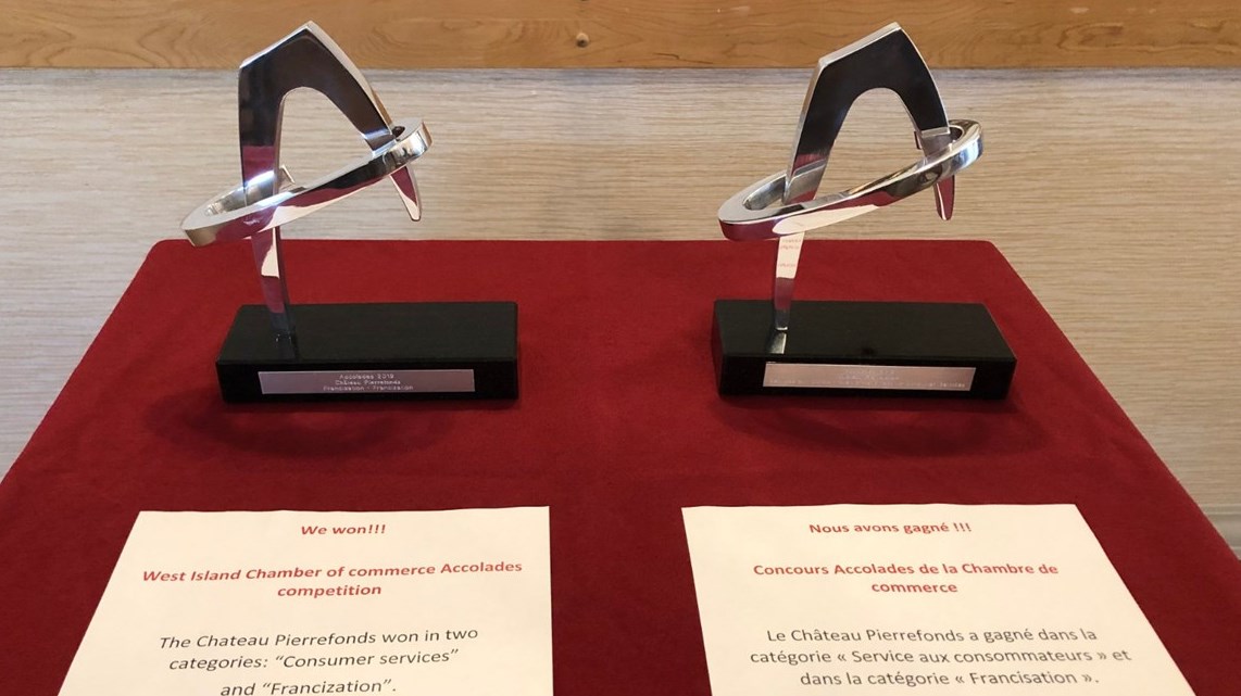 Château Pierrefonds is awarded by the Chamber of Commerce