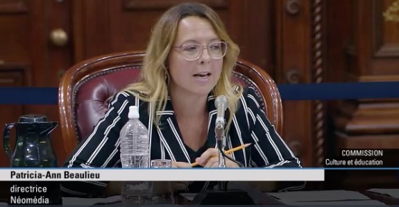 Néomédia se fait entendre par les parlementaires à Québec