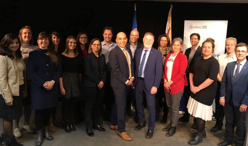 Lors de l'annonce des neuf projets sélectionnés hier qui bénéficieront de 2M $.
