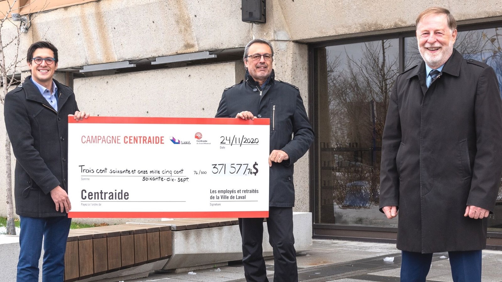 Laval remet plus de 371 000 $ à Centraide
