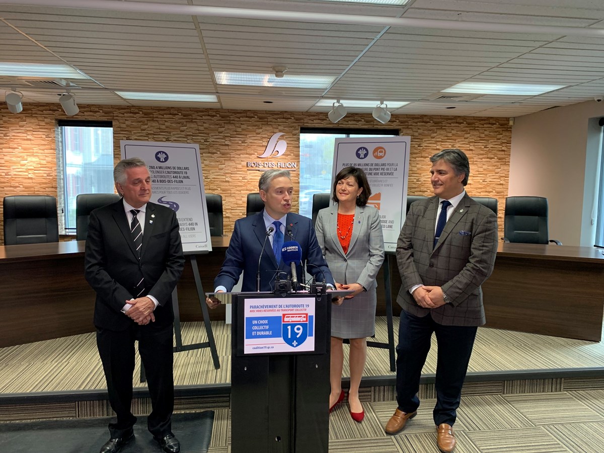 Photo prise en 2019, lors de l’annonce faite par le ministre Champagne du financement fédéral pour ce projet. 