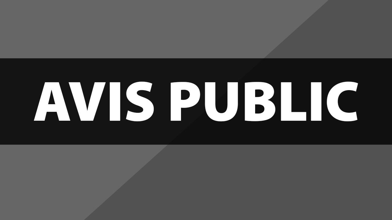 AVIS PUBLIC