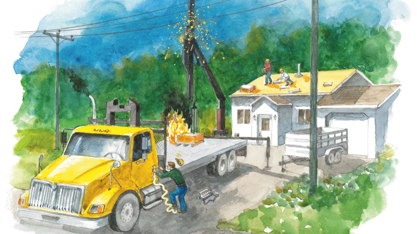 Illustration – Camion sous tension