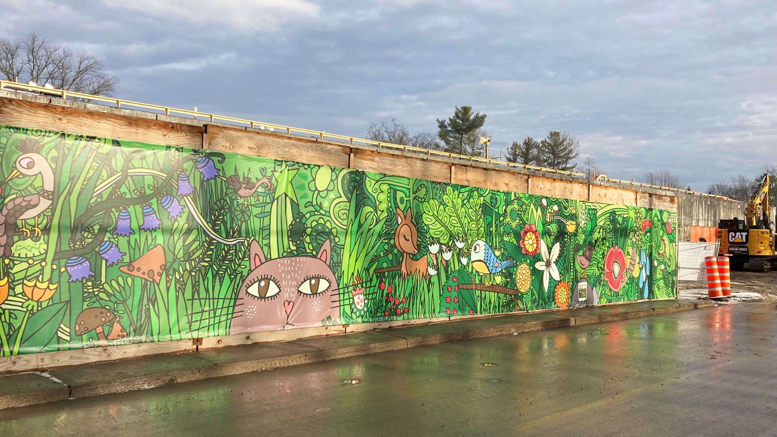 Nouvelle murale du Réseau express métropolitain aux abords de la future station Île-Bigras